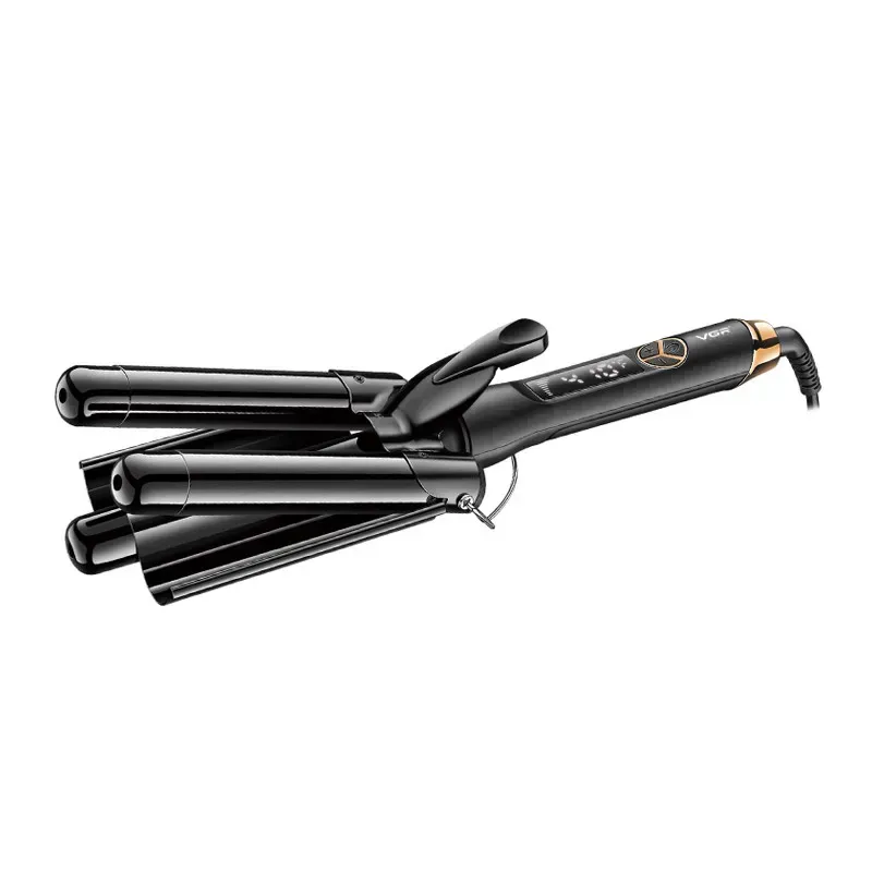 Плойка для укладки волос VGR тройная с керамическим покрытием Черный (V-591) Плойка для укладки волос VGR тройная с керамическим покрытием Черный (V-591)