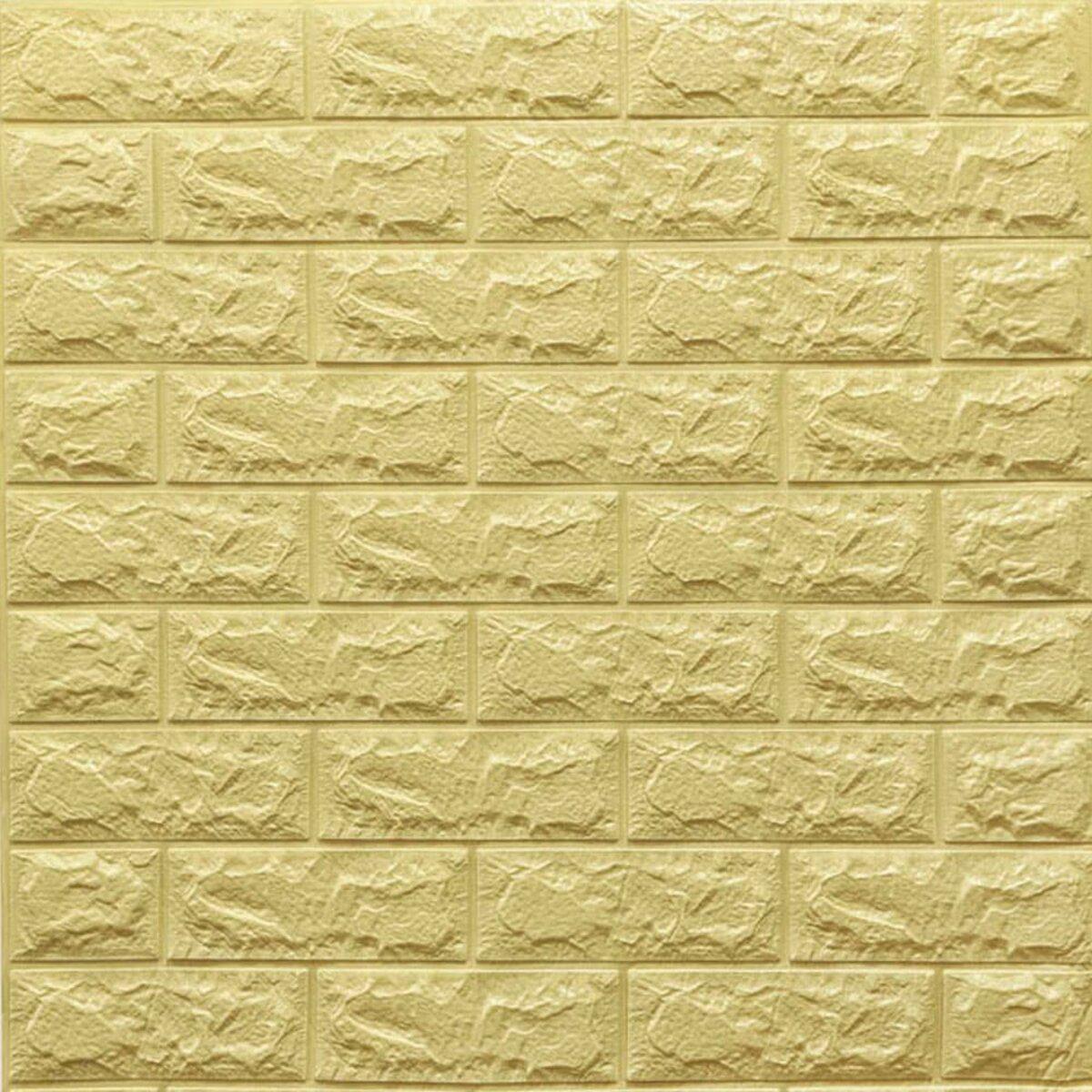 3D-панель самоклеющаяся под кирпич 700x770x7 мм Желто-песочный (SW-00000046)