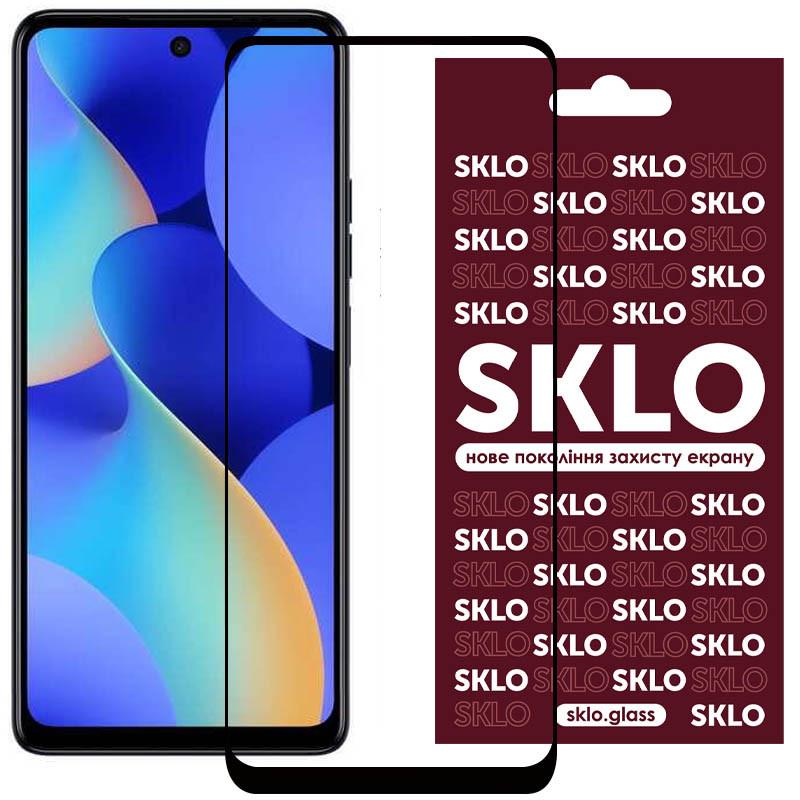 Захисне скло протиударне SKLO 3D full glue для TECNO Spark 10 Pro Чорний (00000064957_1)