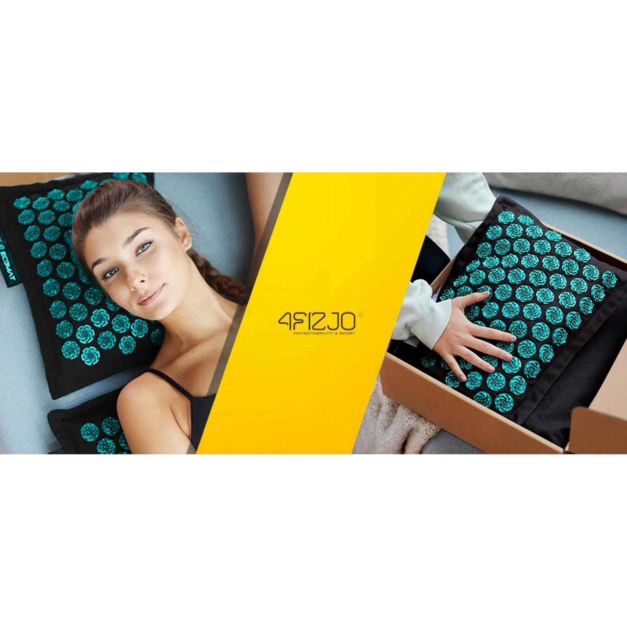 Коврик акупунктурный с подушкой 4fizjo Eco Mat XL Аппликатор Кузнецова Black/Blue (P-5907739317452) - фото 4 Коврик акупунктурный с подушкой 4fizjo Eco Mat XL Аппликатор Кузнецова Black/Blue (P-5907739317452) - фото 4