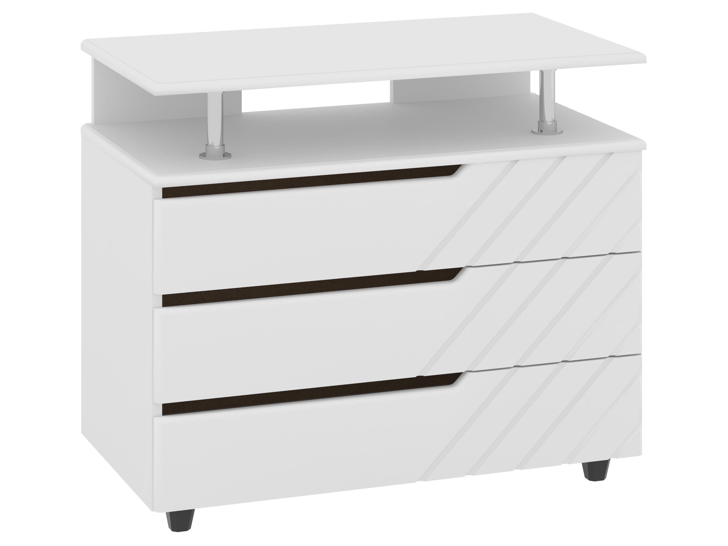 Комод с ящиками PEHOTIN К-3 МДФ ДСП/МДФ 80х43х69 см Белый (PN-100454) Комод с ящиками PEHOTIN К-3 МДФ ДСП/МДФ 80х43х69 см Белый (PN-100454)