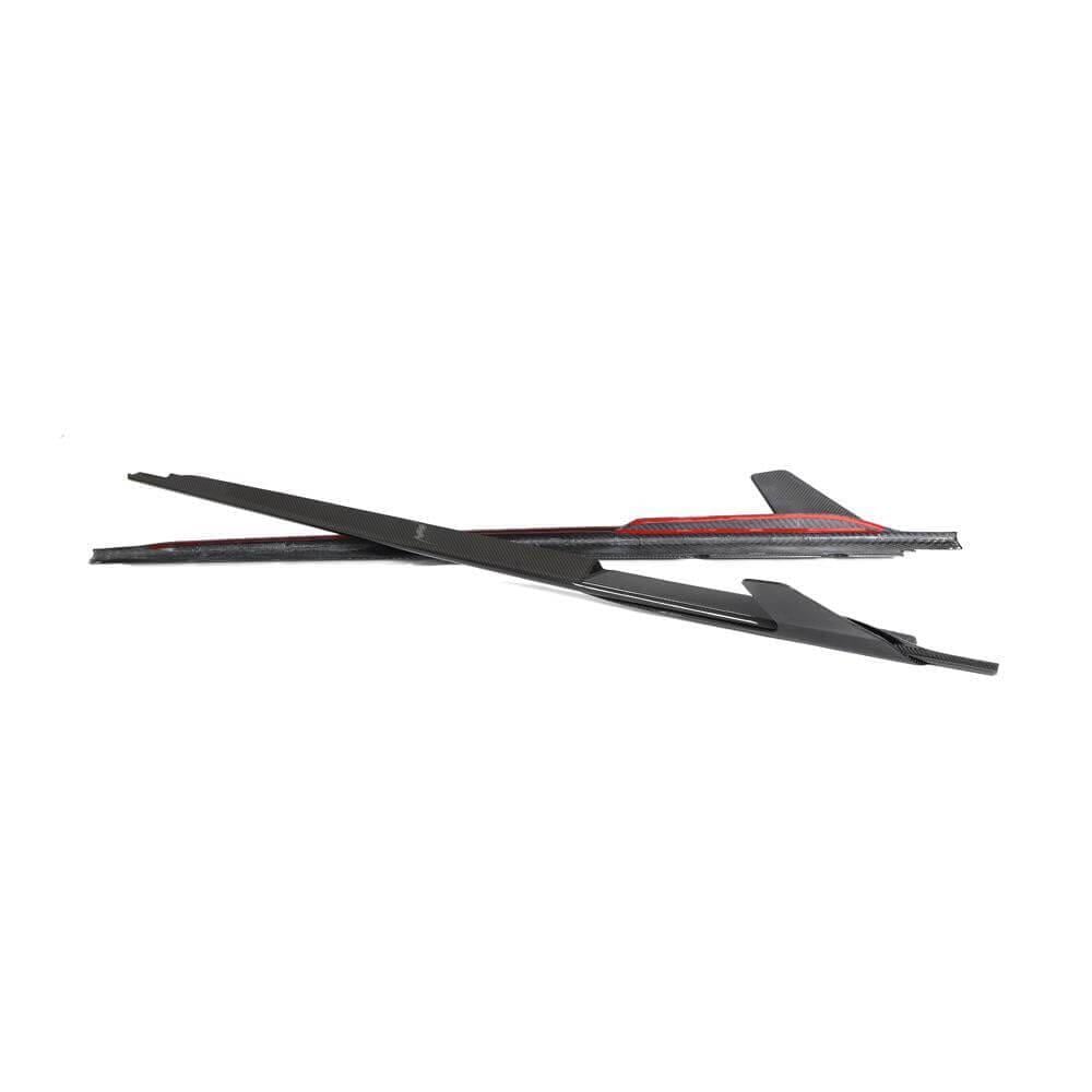 Боковые юбки DDCarbon для Audi R8 2015- гг. натуральный карбон ΩΩ (132917)