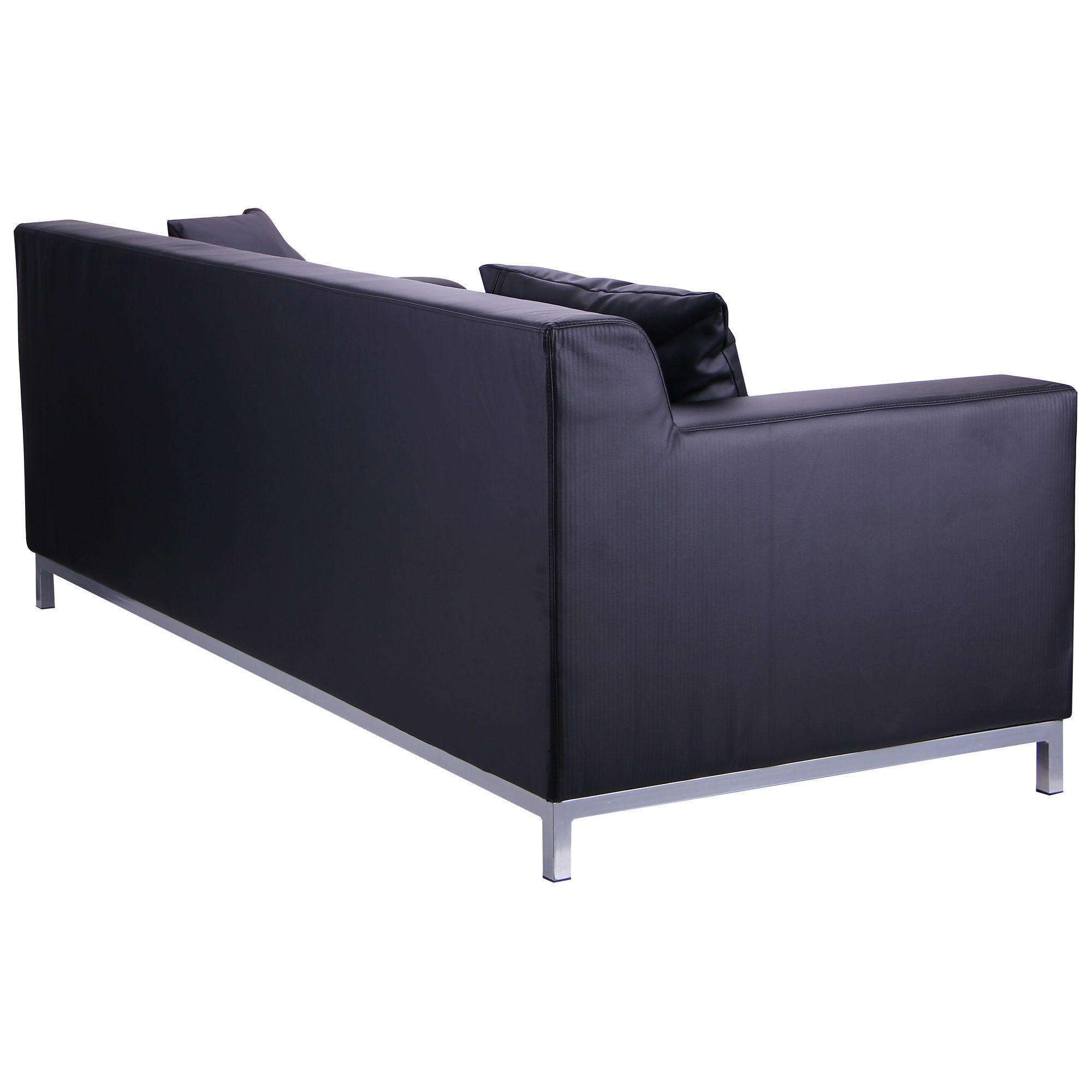 Диван AMF Токіо в офіс/квартиру 780х2100х910 Неаполь шкірозамінник Чорний - фото 4 Диван AMF Токіо в офіс/квартиру 780х2100х910 Неаполь шкірозамінник Чорний - фото 4