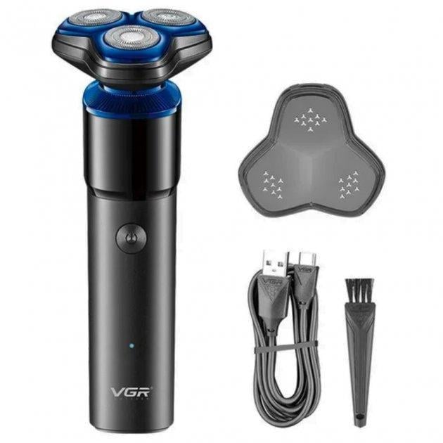 Электробритва аккумуляторная VGR V-325 беспроводная роторная 3 головки