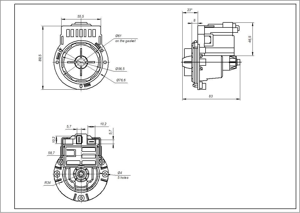 Помпа-насос M231 RS0789 для пральної машини Askoll M325 мідна обмотка роздільні контакти 40 Вт (00000001406) - фото 2 Помпа-насос M231 RS0789 для пральної машини Askoll M325 мідна обмотка роздільні контакти 40 Вт (00000001406) - фото 2