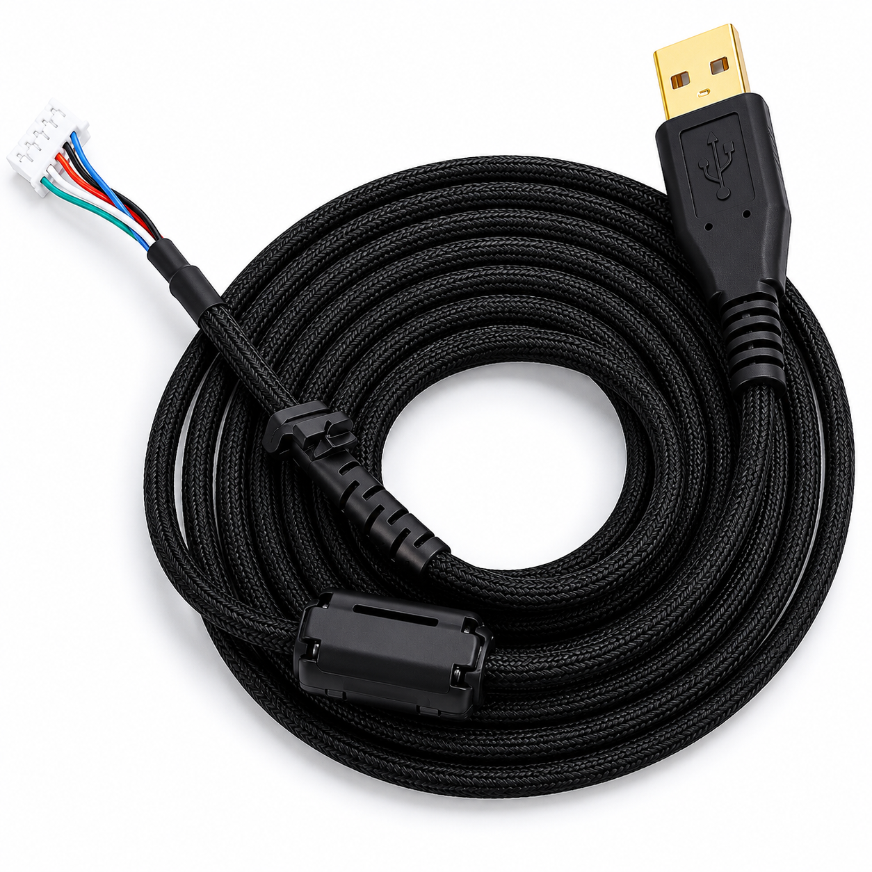 Кабель USB для мыши Logitech G502 в тканевой оплетке с комплектом глайдов и отверткой 2 м