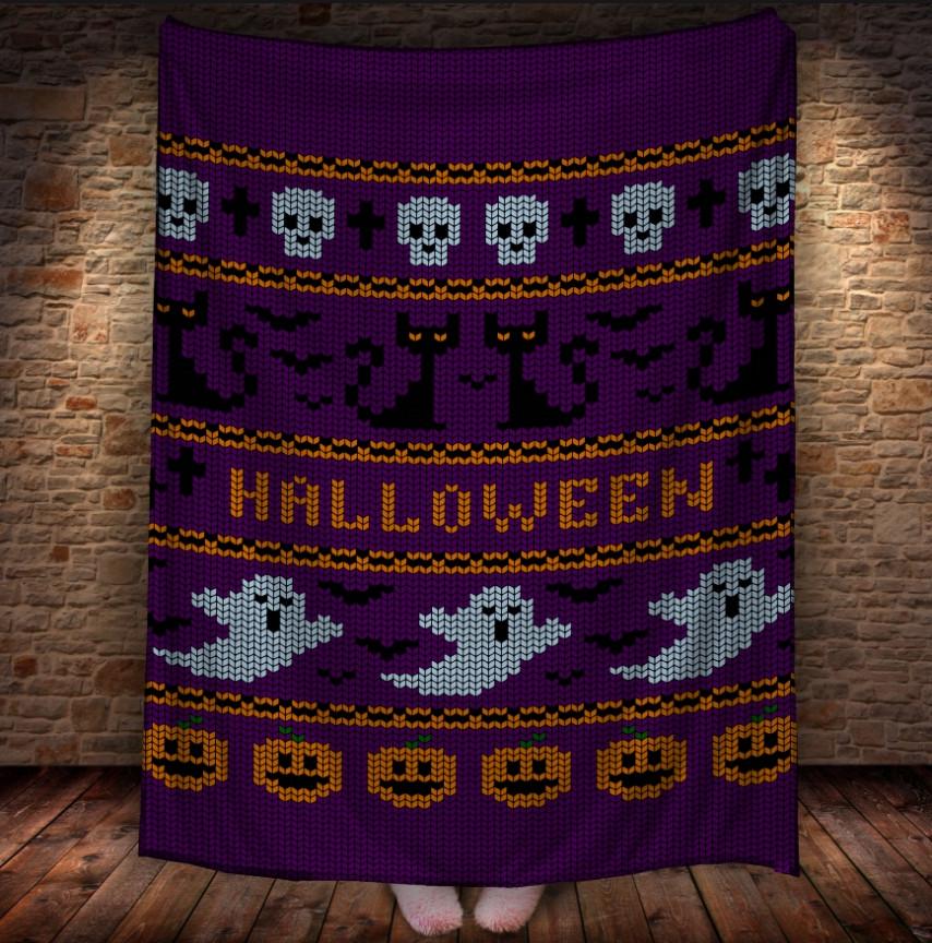 Плед с 3D принтом Вязанные привидения 150х200 см (epi_1768)