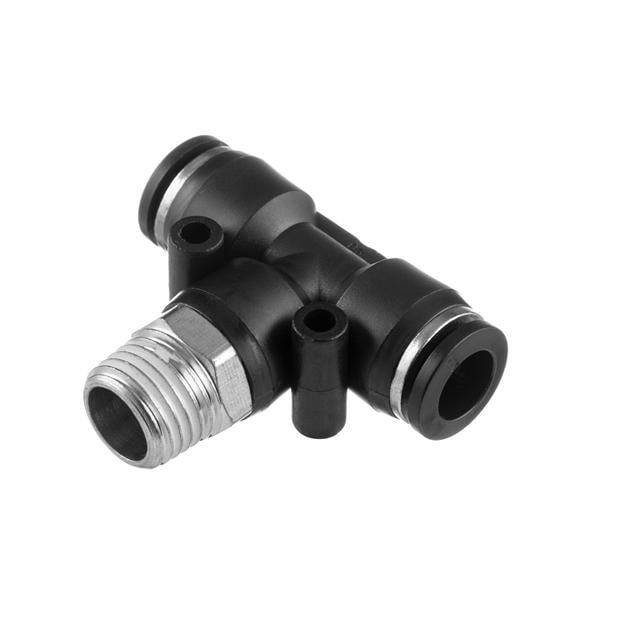 Соединение цанговое Т-образное Intertool для полиуретановых шлангов 8х8 мм 1/4" наружная резьба (PT-2352)