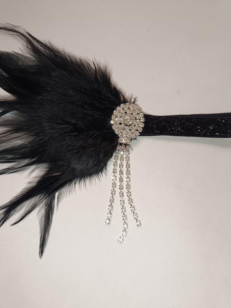 Набір аксесуарів ретро 20-х пов'язка/рукавички/хутряна накидка/перли/сережки/мундш Чорний (2814656218) - фото 5 Набір аксесуарів ретро 20-х пов'язка/рукавички/хутряна накидка/перли/сережки/мундш Чорний (2814656218) - фото 5