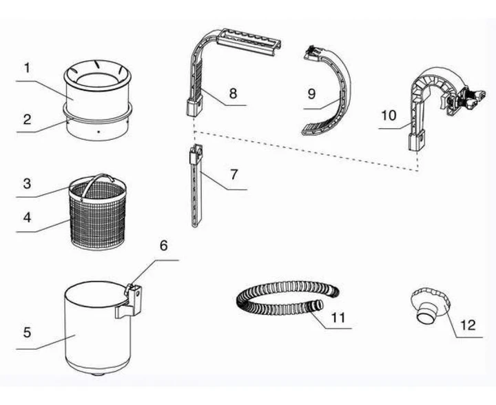Скімер для басейну Bestway 58233 навісний поверхневий (2280239497) - фото 3