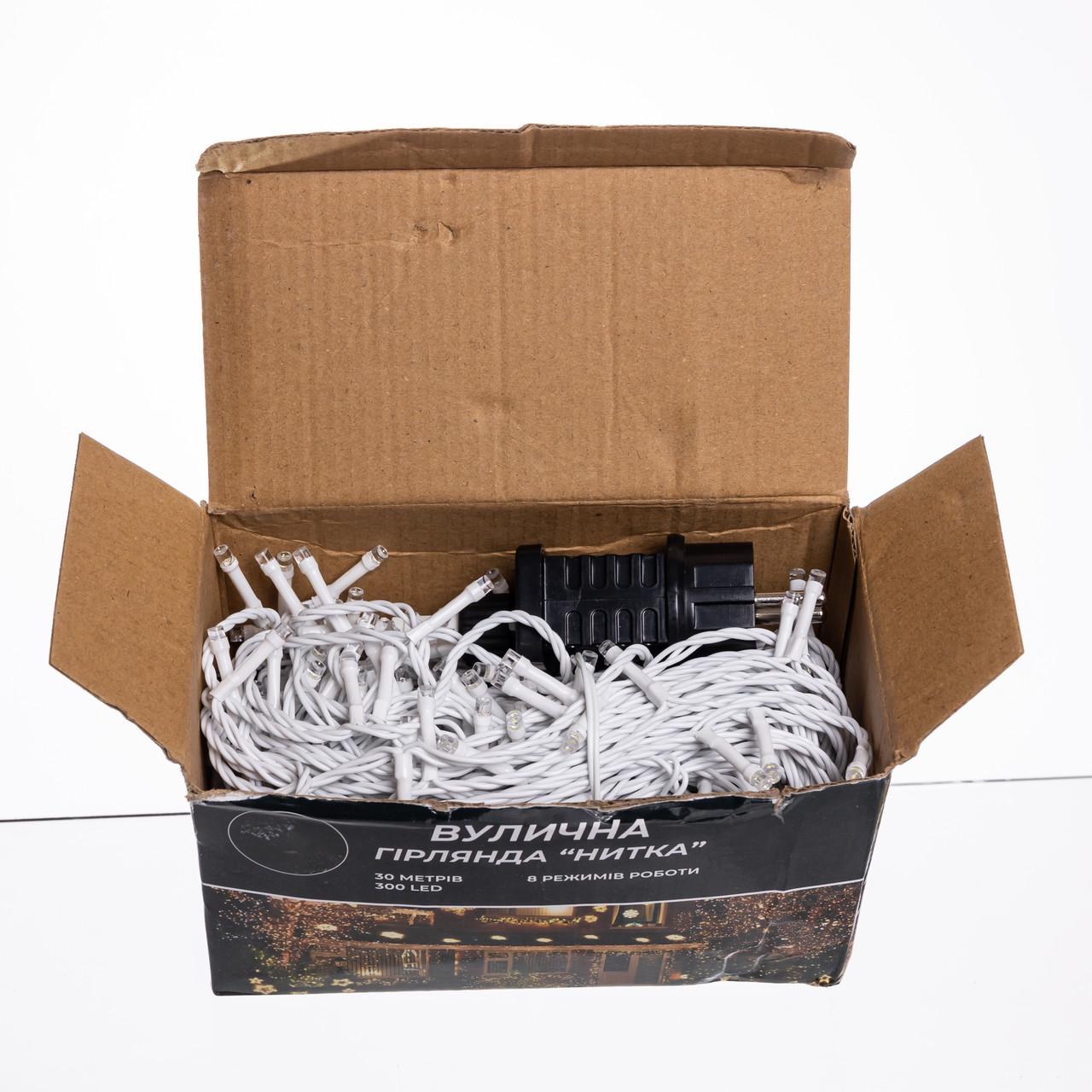 Гірлянда Нитка вулична 300 LED 30 м від мережі Білий (CF300L30MWW) - фото 4 Гірлянда Нитка вулична 300 LED 30 м від мережі Білий (CF300L30MWW) - фото 4