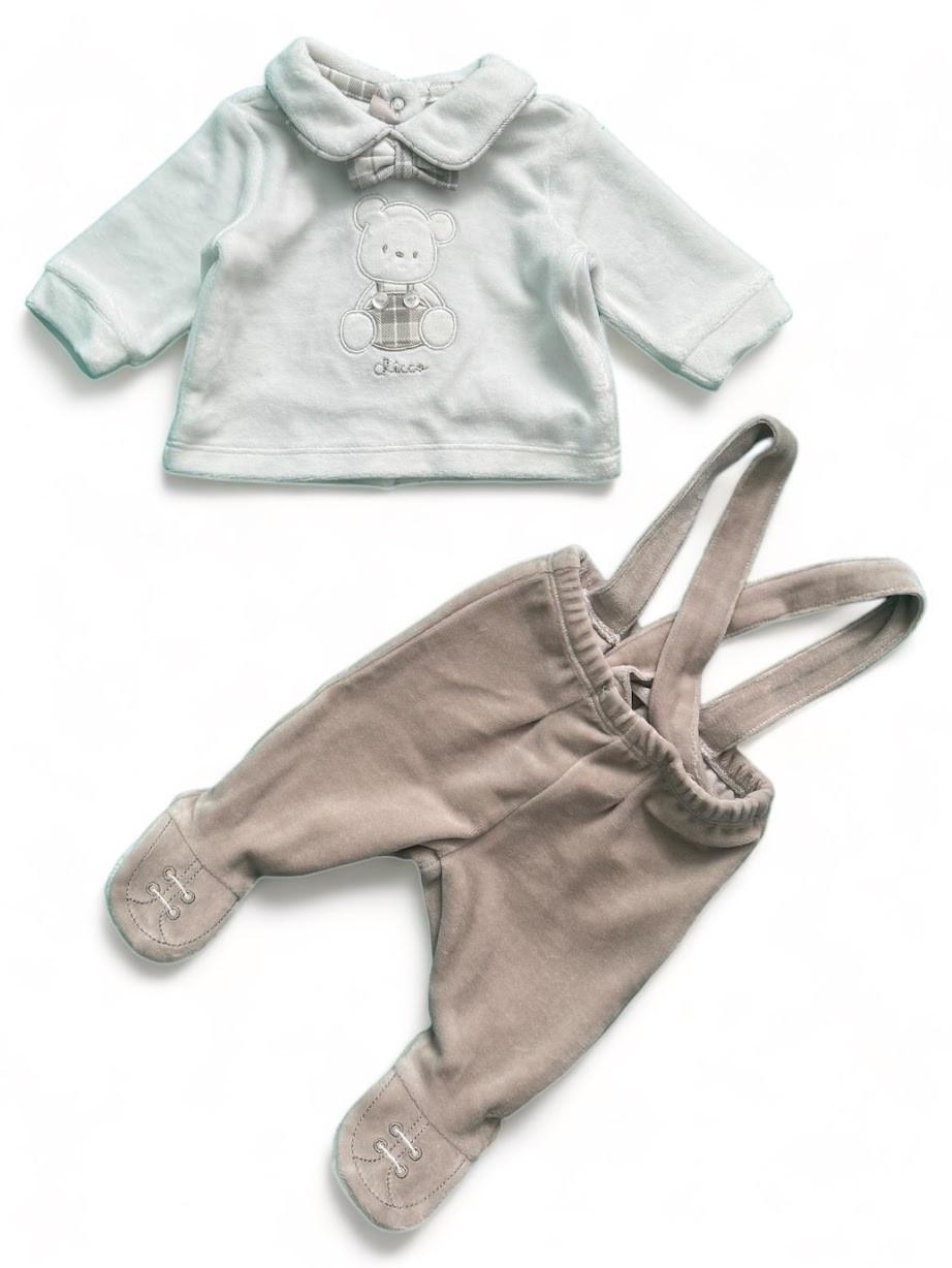 Костюм детский Chicco на длинный рукав и кнопки 0-3 мес. 54 см Разноцветный (2087346884)