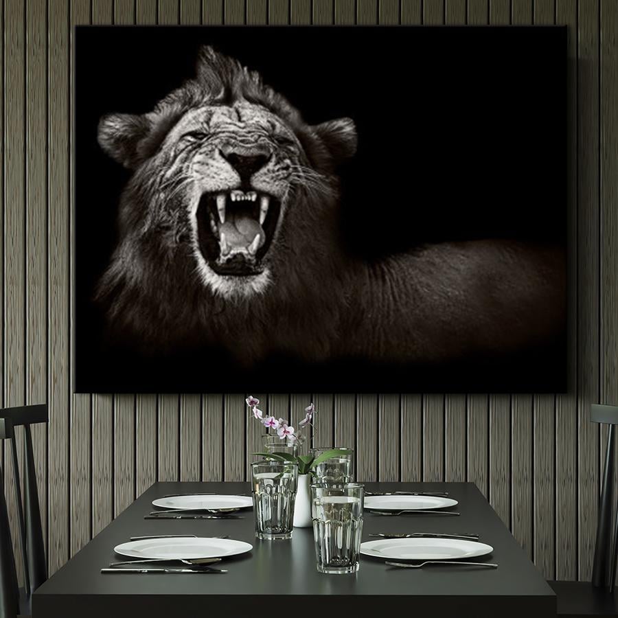 Картина для интерьера Львица 50x38 см (P0506)
