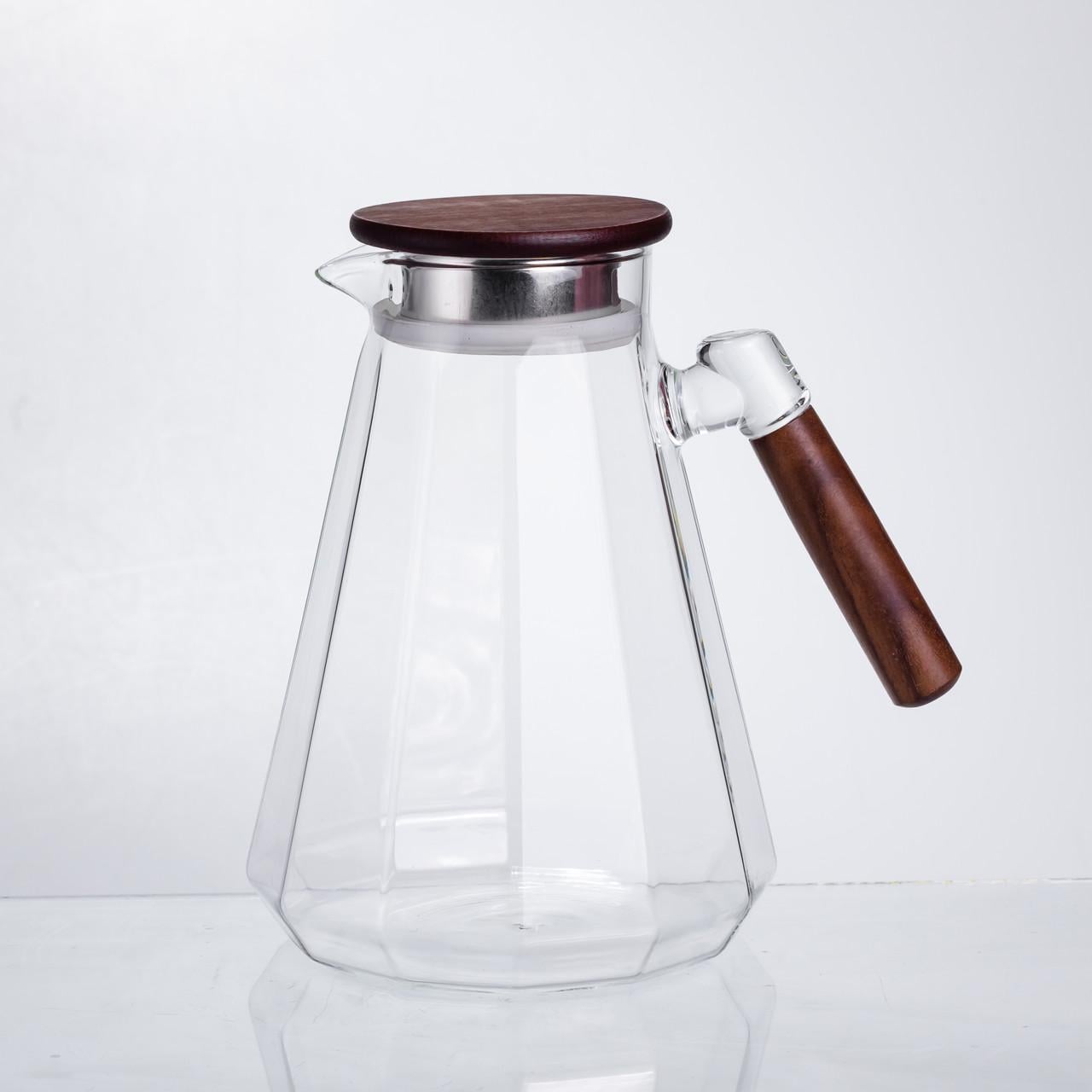 Кувшин для напитков с ручкой и бамбуковой крышкой 1,7 л (64486-72)