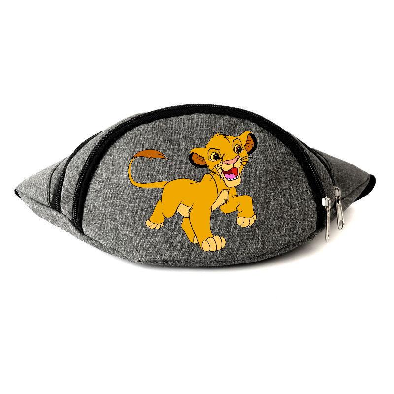 Поясная сумка-бананка с принтом Lion King OB-LK-02 Серый (1267577095)