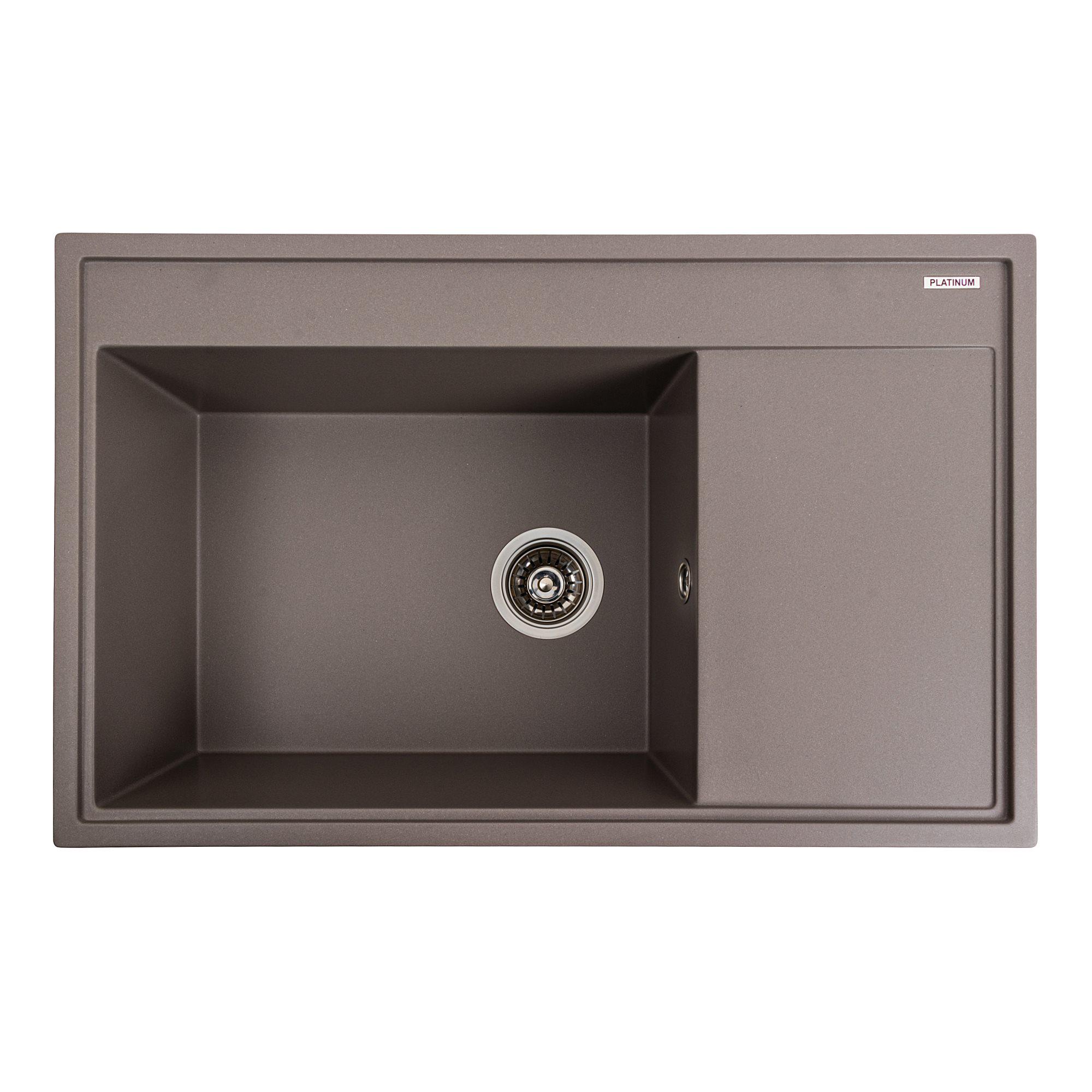 Мойка для кухни гранитная Platinum 7950 AZURIT матовая Дюна