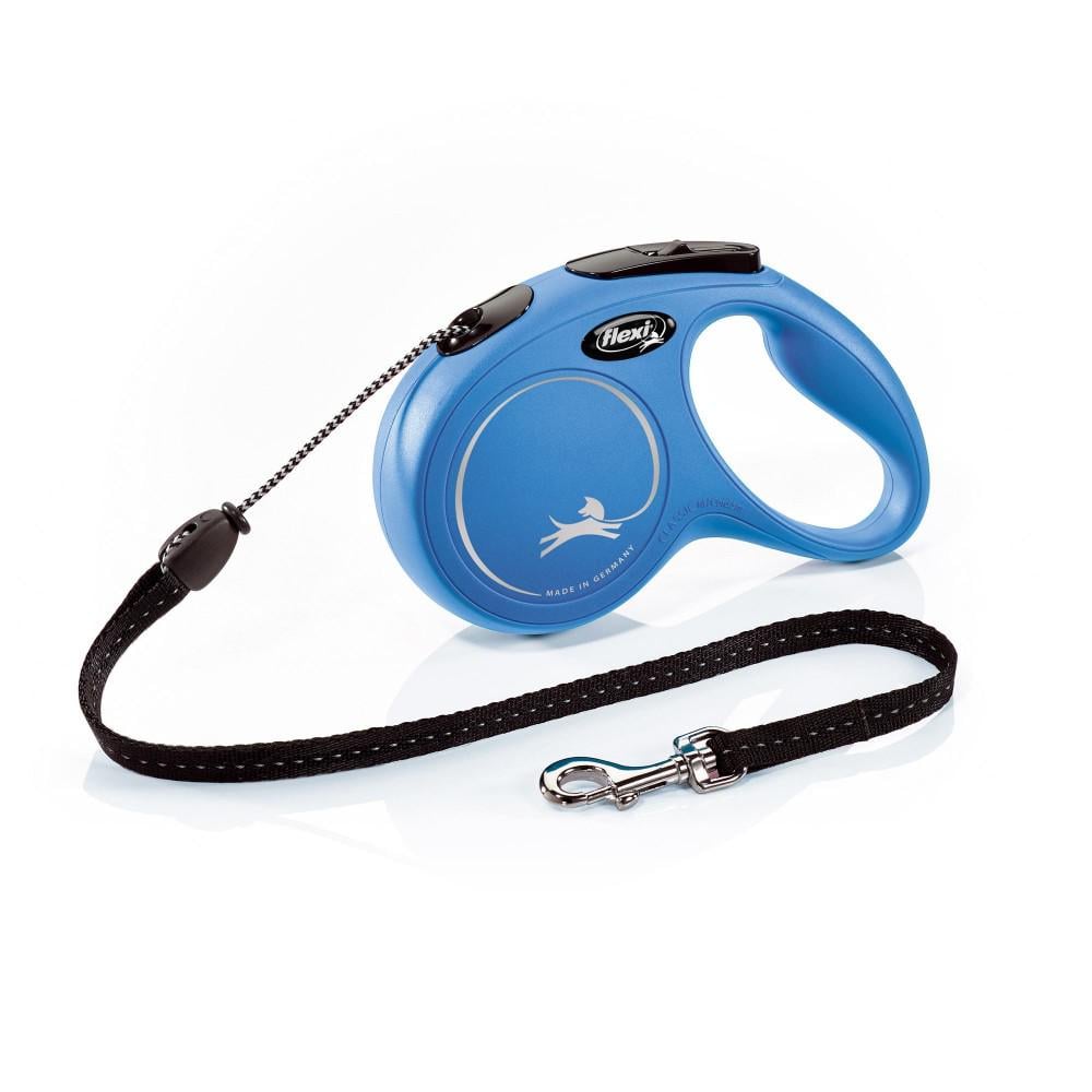 Поводок-рулетка для собак Flexi New Classic с тросом М 5 м/до 20 кг Синий (11792 BLUE Flexi)