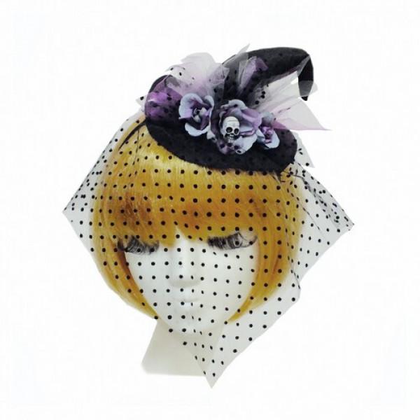 Декор для Хэлоуина Seta Колпак Юная ведьмочка с вуалью (17-824VT-GY)