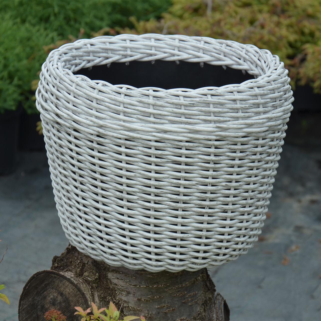 Кашпо для рослин з штучного ротангу 16 л Біла береза (11717416) - фото 4 Кашпо для рослин з штучного ротангу 16 л Біла береза (11717416) - фото 4
