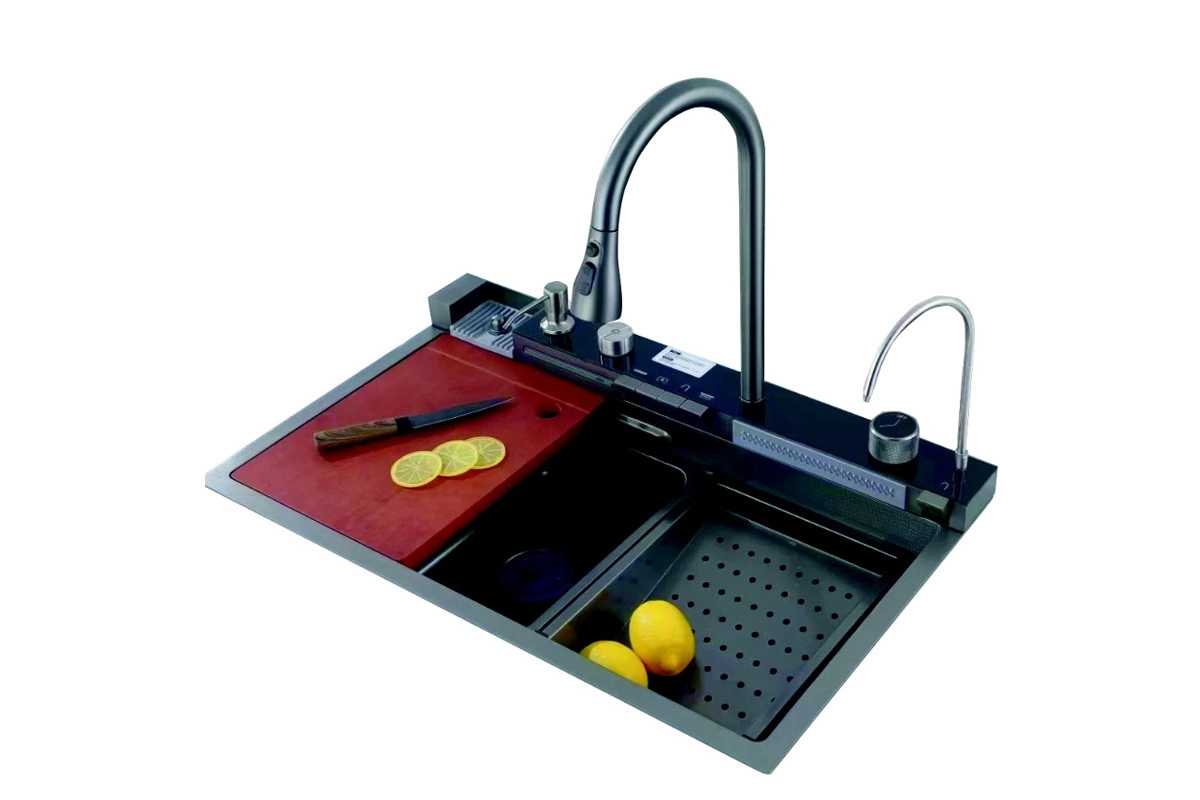 Мойка для кухни Zerix ZH7546-SET-02 Decor со встроенным смесителем из нержавеющей стали Nano-Black (ZM5576) Мойка для кухни Zerix ZH7546-SET-02 Decor со встроенным смесителем из нержавеющей стали Nano-Black (ZM5576)