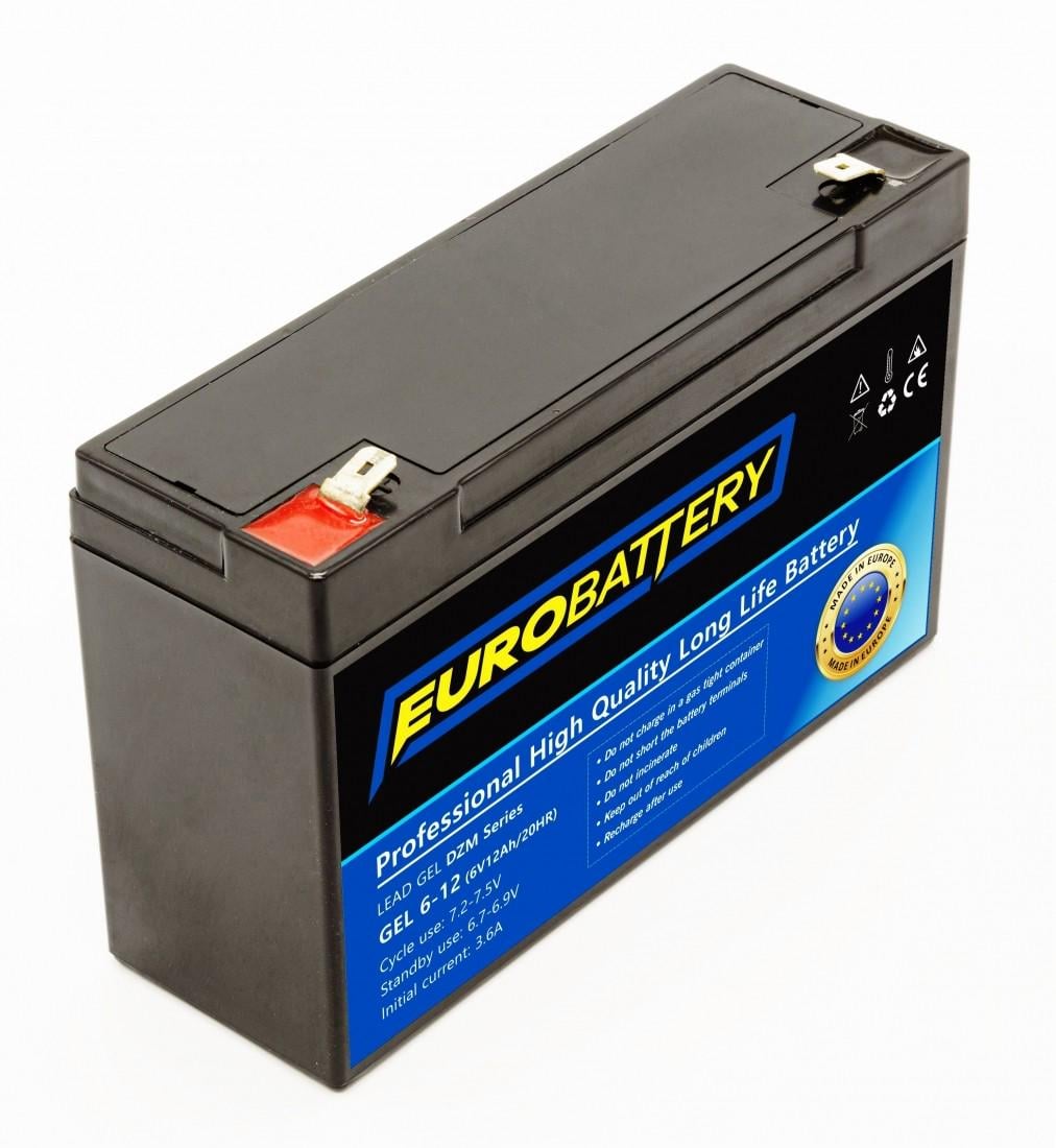Аккумуляторная батарея гелевая EuroBattery 6v-12 Ah (11331)