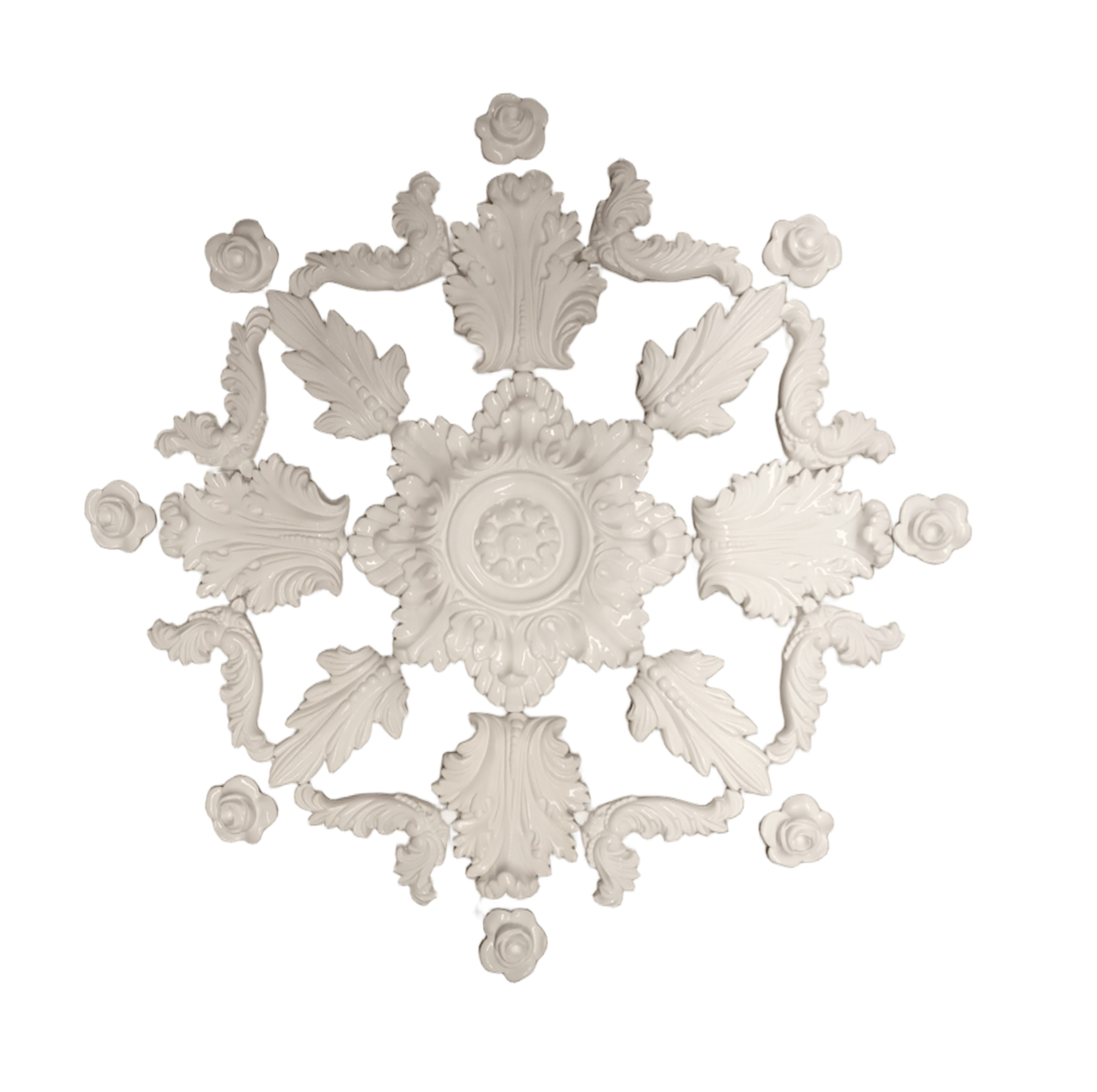 Розетка на потолок декоративная гипсовая сборная D 650 мм (31133494)