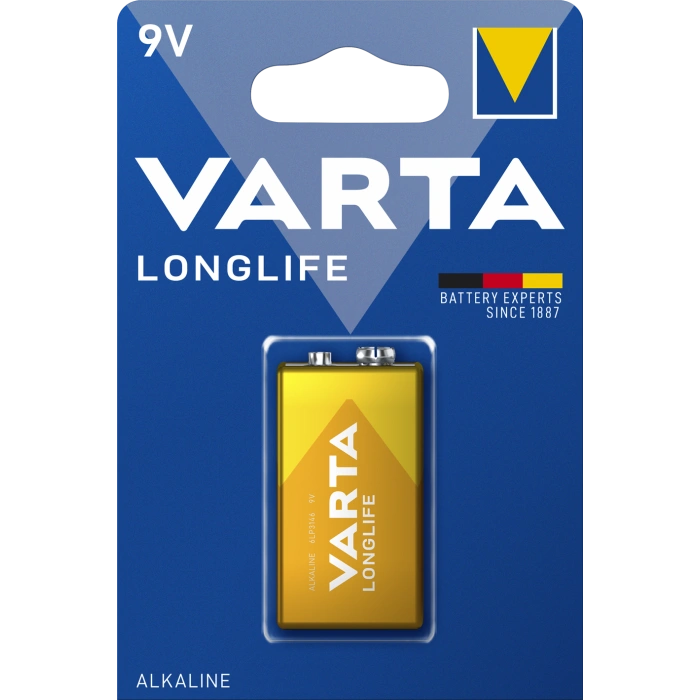 Батарейка 6LR61 Varta LONGLIFE BLI 1 ALKALINE Yellow (27918078)