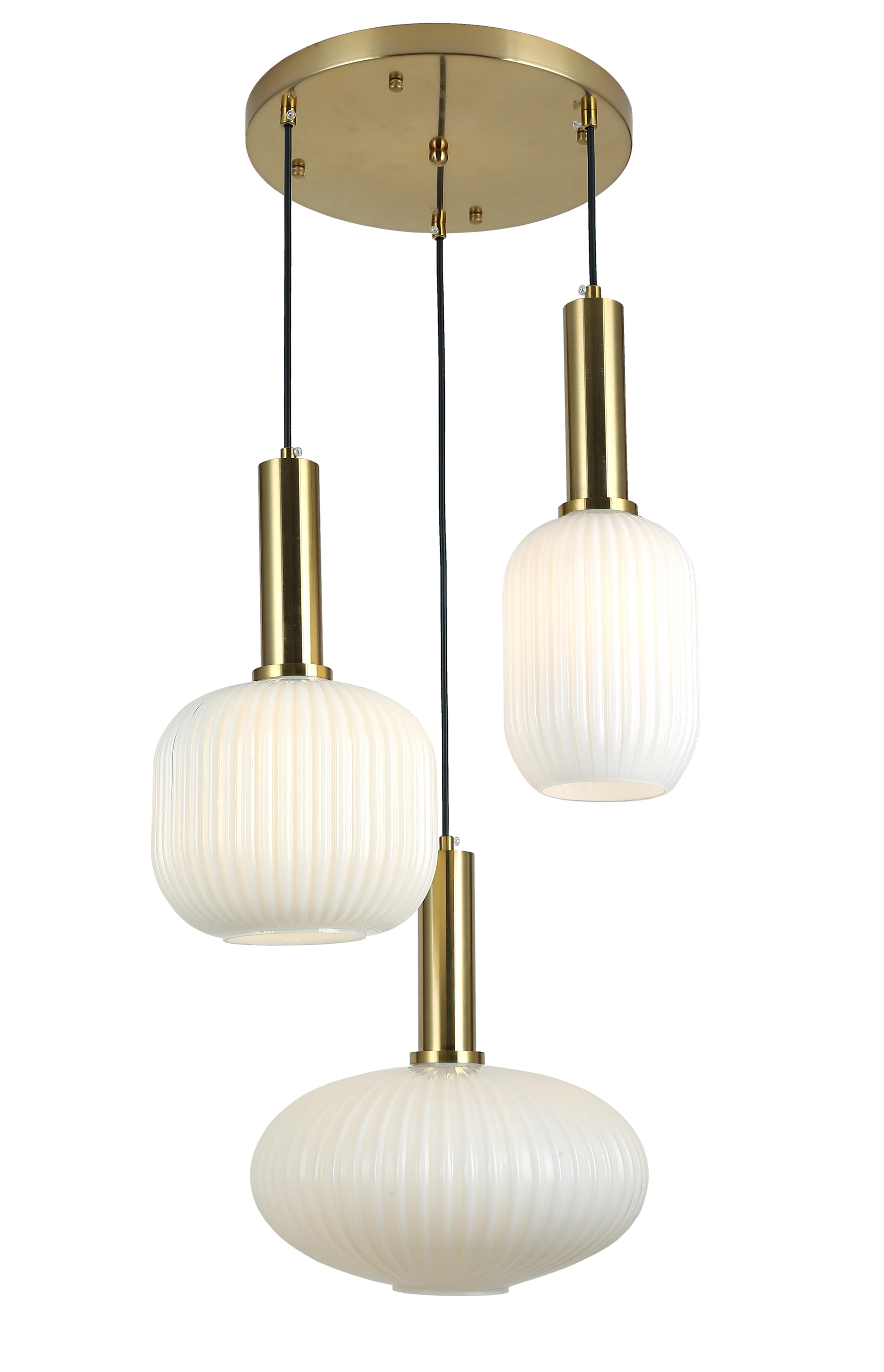 Люстра Levistella зі скляних плафонів на 3 лампи Бронзовий/Білий (916-3811-3 BRZ+WH) Люстра Levistella зі скляних плафонів на 3 лампи Бронзовий/Білий (916-3811-3 BRZ+WH)