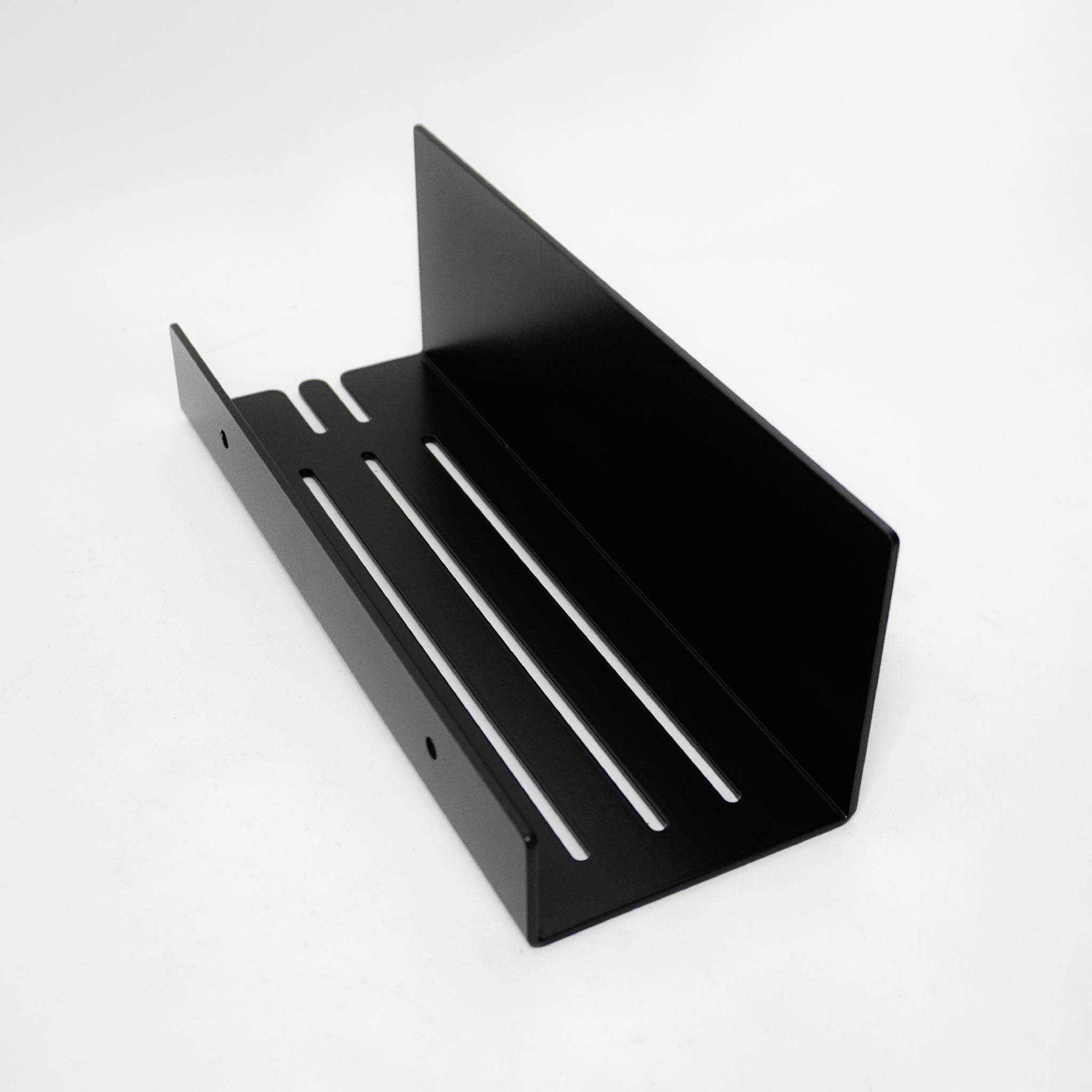 Полка для душевой кабины c крючком алюминиевая Черный (PLKAL03N035BLK)