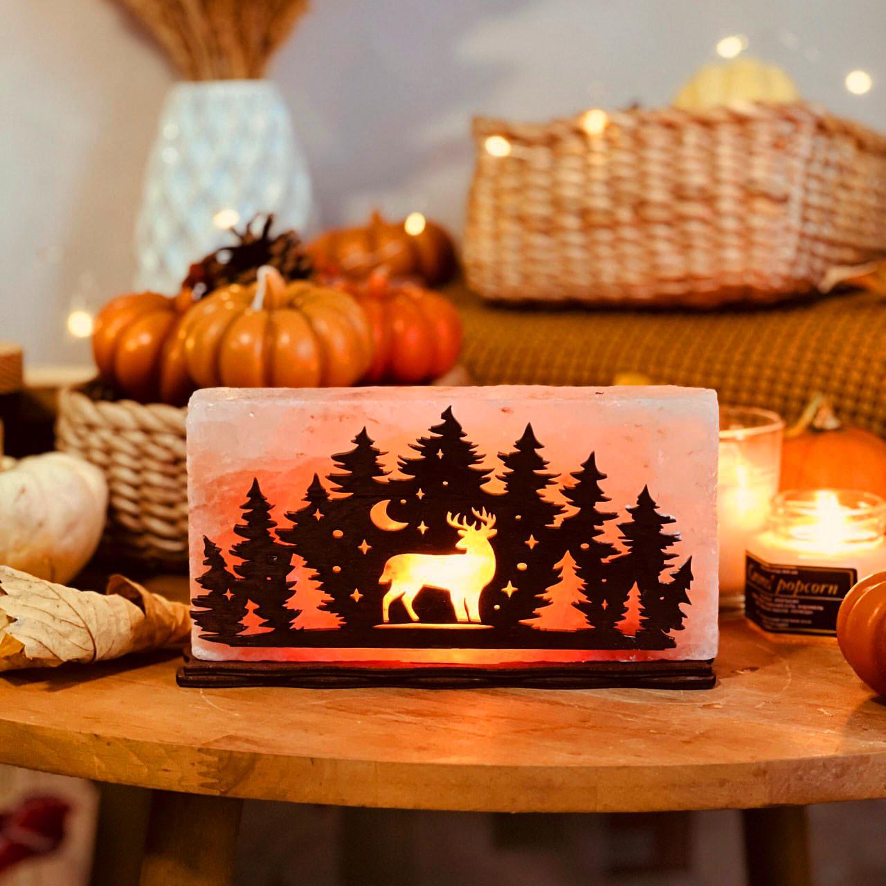 Светильник из камня гималайской соли Олень (0302-а3) - фото 7