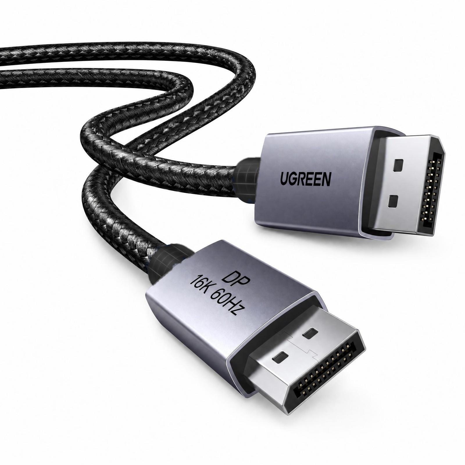 Кабель DisplayPort UGREEN DP131 2.1 16K 0,5 м Серый (55566)