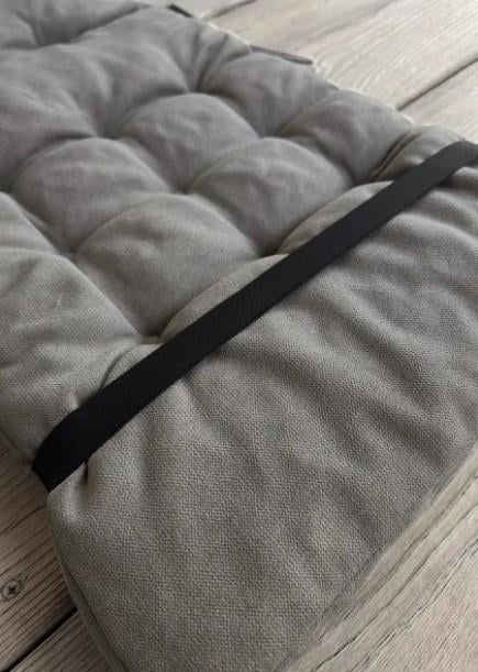 Подушка для стульев Decorator Copo двойная на завязках 40х120х7 см Тауп (84-098) - фото 2 Подушка для стульев Decorator Copo двойная на завязках 40х120х7 см Тауп (84-098) - фото 2