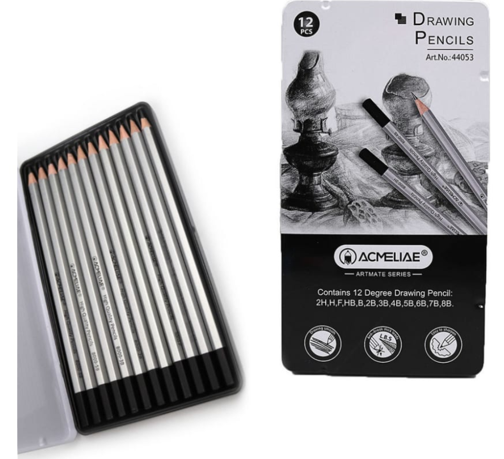 Набір чорнографітних олівців Acmeliae 12 шт. 2H-8В - фото 6 Набір чорнографітних олівців Acmeliae 12 шт. 2H-8В - фото 6