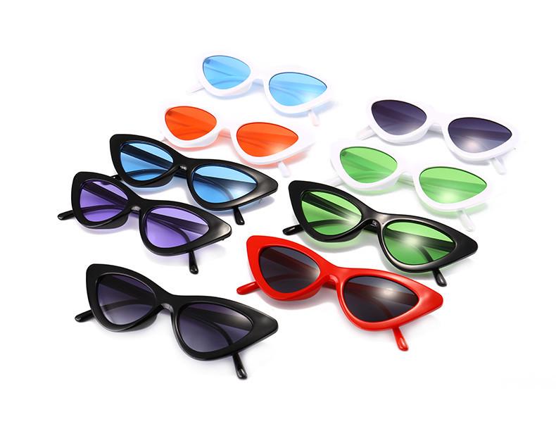 Окуляри трикутні сонцезахисні Котяче око Прозоре/Помаранчевий - фото 6