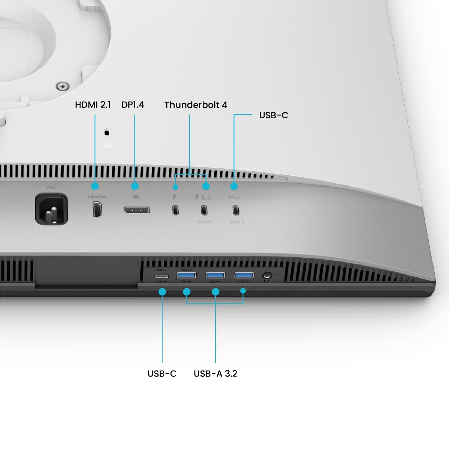 Монитор BenQ PD2730S 27" IPS 5K HDMI DP Type-C USB-hub HAS Pivot колонки White (9H.LN7LA.TBE) - фото 3 Монитор BenQ PD2730S 27" IPS 5K HDMI DP Type-C USB-hub HAS Pivot колонки White (9H.LN7LA.TBE) - фото 3