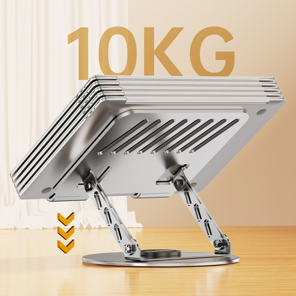 Подставка для ноутбука и планшета настольная для гаджетов с поворотом на 360 Серый - фото 4 Подставка для ноутбука и планшета настольная для гаджетов с поворотом на 360 Серый - фото 4