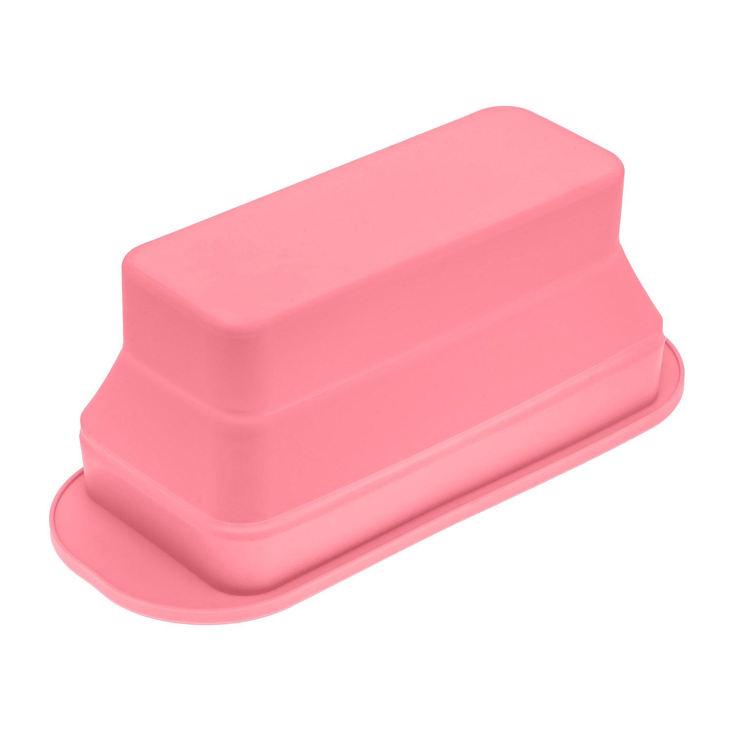 Форма для випікання хліба силіконова 29,5х12,3х11 см Рожевий (86645) - фото 2