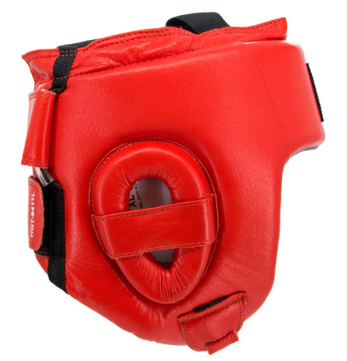 Боксерский шлем Green Hill UBF LOGO кожа M Красный (6936116105972)