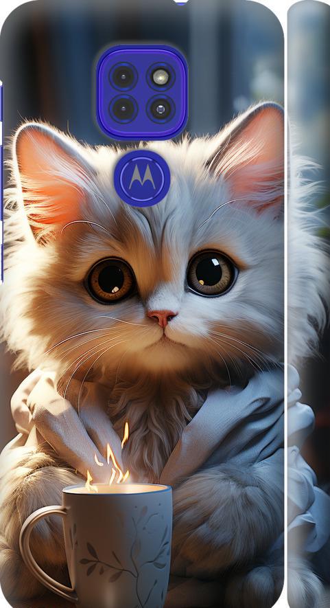 Чехол на Motorola G9 Play White cat (5646m-2105-42517) Чехол на Motorola G9 Play White cat (5646m-2105-42517)