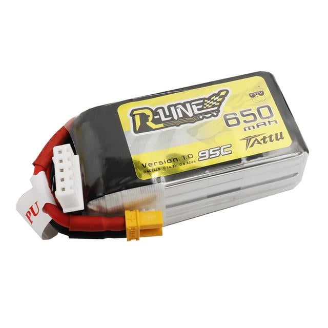 Батарея Tattu R-Line 4s 650 mAh 14,8V 95C/190C XT30 - фото 1