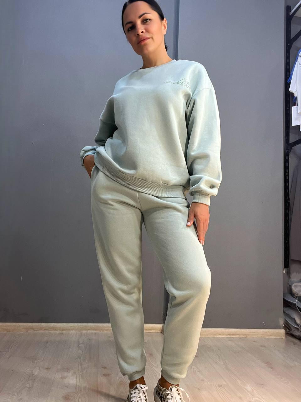 Свитшот женский PEPPER MINT 24-15 оверсайз удлиненный утепленный флис M Мятный (968) - фото 3 Свитшот женский PEPPER MINT 24-15 оверсайз удлиненный утепленный флис M Мятный (968) - фото 3