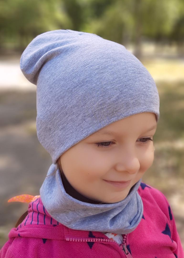 Детская шапка с хомутом Кahta Kids Hat р. 52-56 Серый (OC-385)