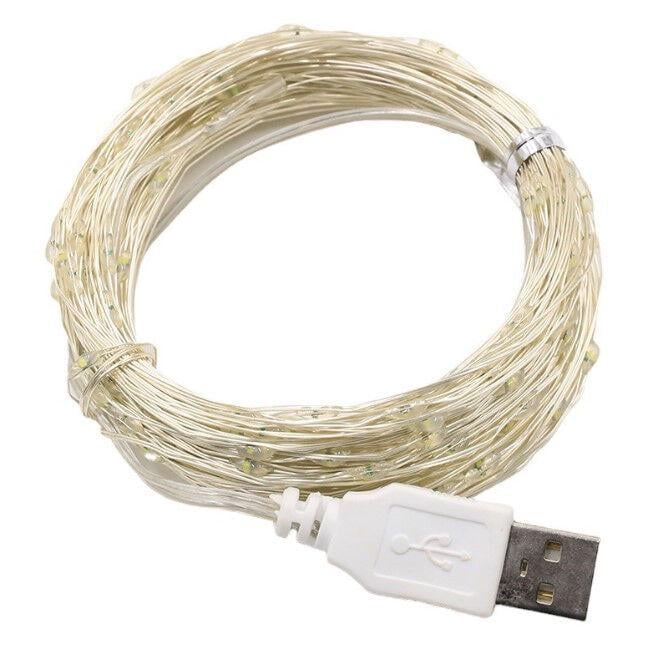 Гірлянда usb крапля роси 200 led нитка 8 режимів тепло-білий 20 м - фото 2 Гірлянда usb крапля роси 200 led нитка 8 режимів тепло-білий 20 м - фото 2