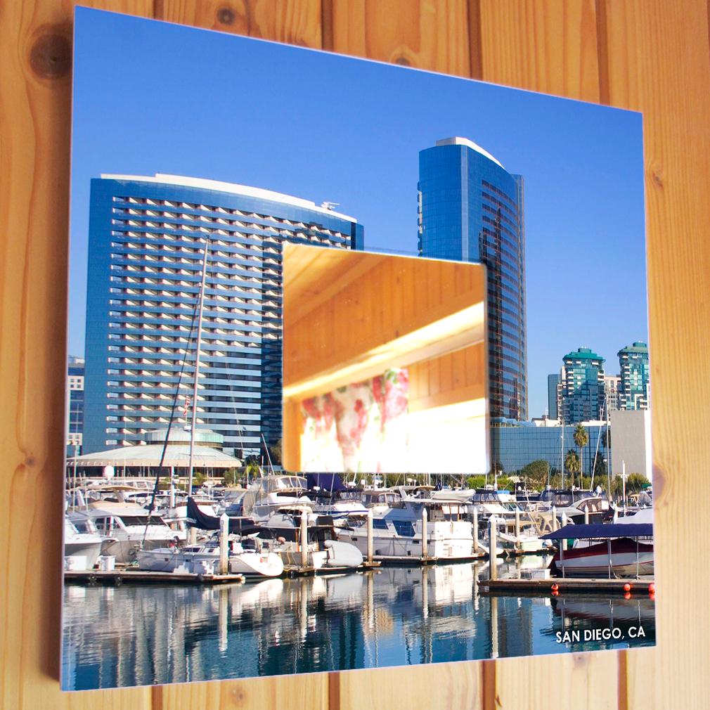 Зеркало декоративное Сан-Диего Калифорния 260х260 мм (M04013)