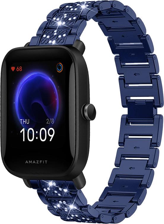 Браслет металлический Glam для Amazfit Bip U Pro Blue (32802-28)