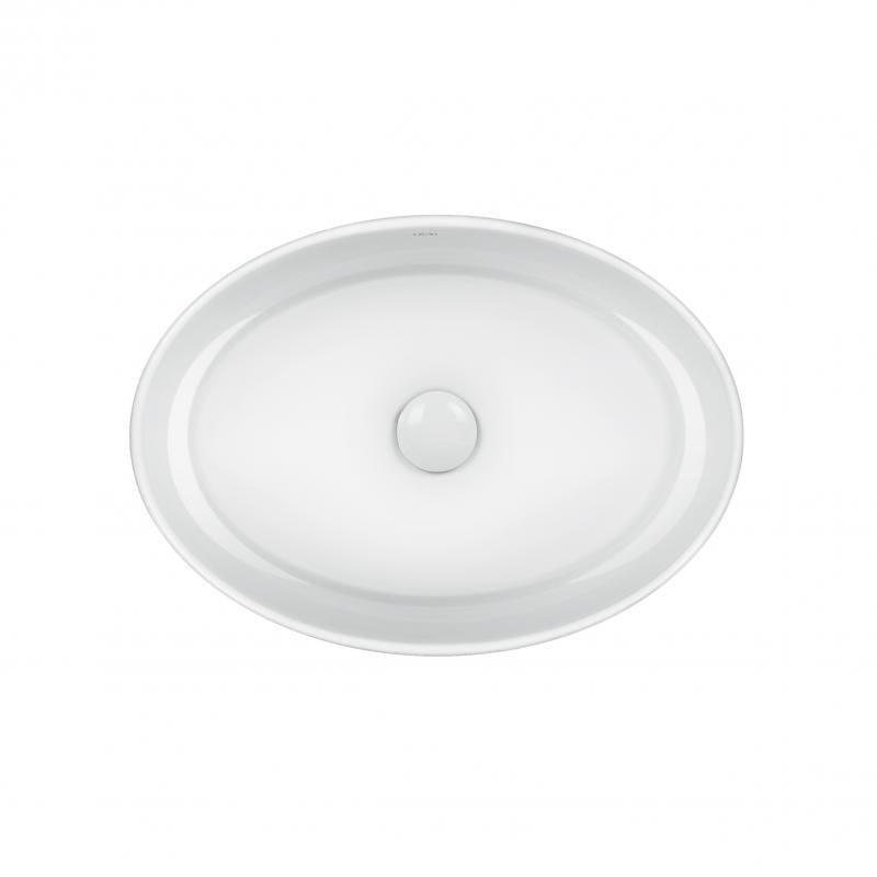 Раковина-чаша Q-tap Kolibri 500x360x140 с донным клапаном White (QT10113054W) - фото 1