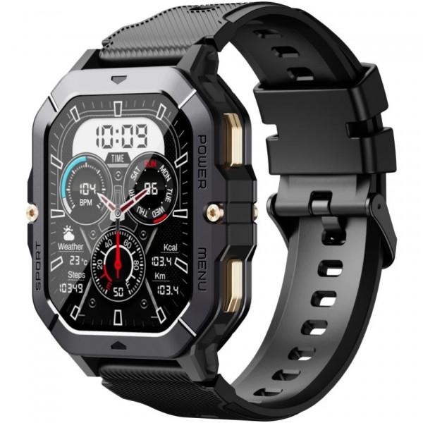 Смарт-годинник Oukitel BT101 захищений корпус Rugged дисплей LCD 2,02" 410 mAh Bluetooth 5.3 Чорний (623938) - фото 3 Смарт-годинник Oukitel BT101 захищений корпус Rugged дисплей LCD 2,02" 410 mAh Bluetooth 5.3 Чорний (623938) - фото 3