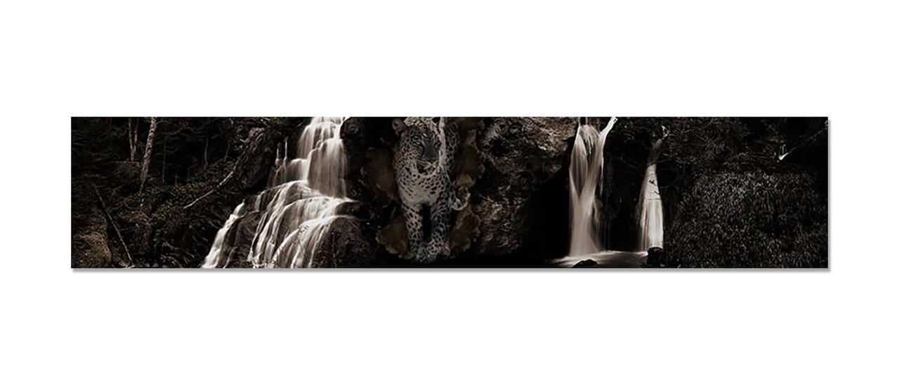 Наклейка виниловая на кухню Zatarga Леопард и Водопад 600х3000 мм (1289776215)