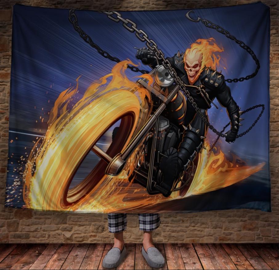 Плед с 3D принтом Призрачный гонщик 150x200 см (epi_1571) Плед с 3D принтом Призрачный гонщик 150x200 см (epi_1571)