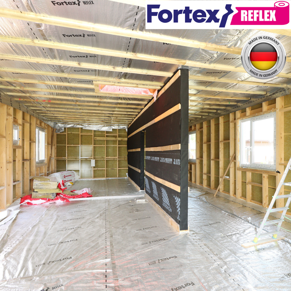 Плівка пароізоляційна Fortex Reflex армована 1,5 м x 50 м 75 м2 90 г/м2 (340011) - фото 8